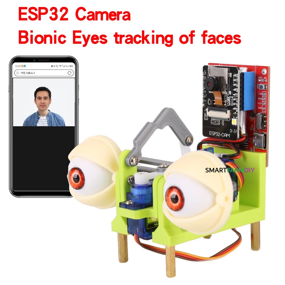 หุ่นยนต์ Bionic Eyes การติดตามใบหน้ากล้องการติดตามใบหน้า ESP32CAM