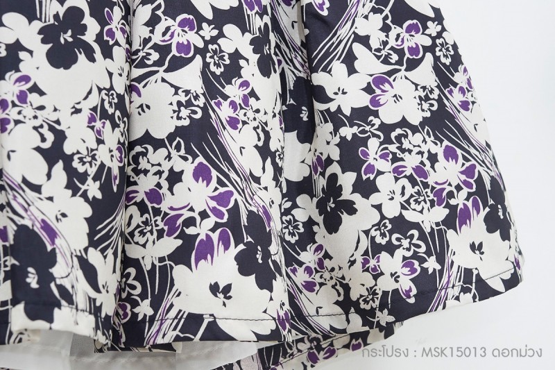 กระโปรงเด็ก 8 ถึง 10 ขวบ ลายดอกม่วง