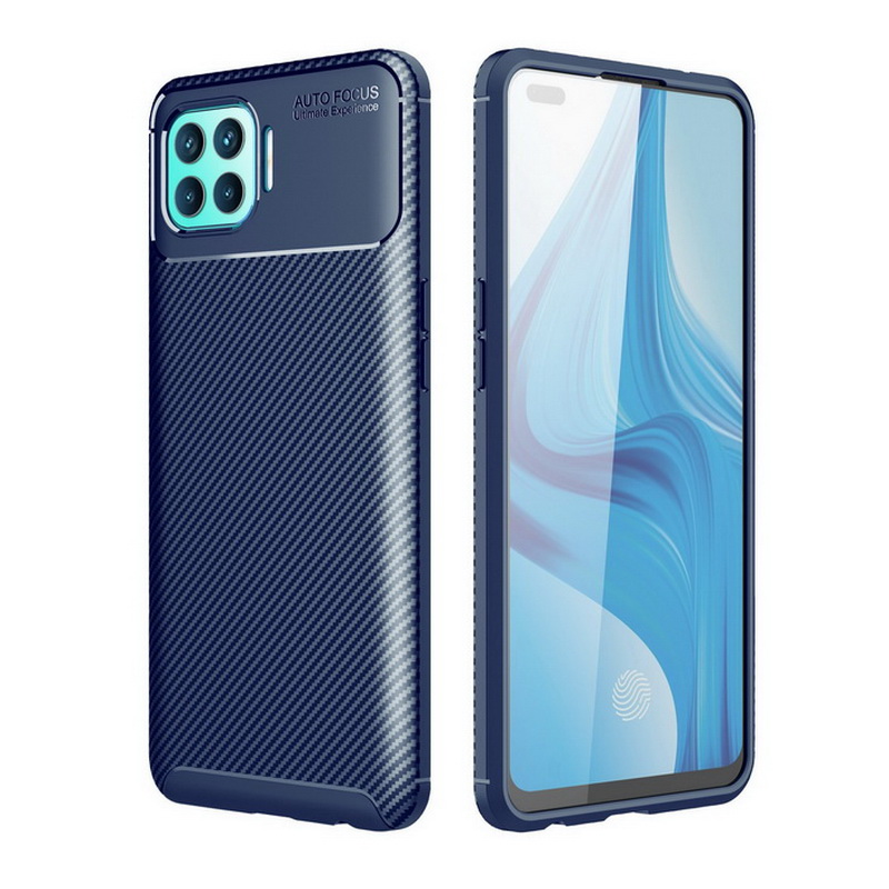 เคส OPPO A93 #เคสฝาหลังนิ่ม Carbon Fiber Anti-drop TPU Protection