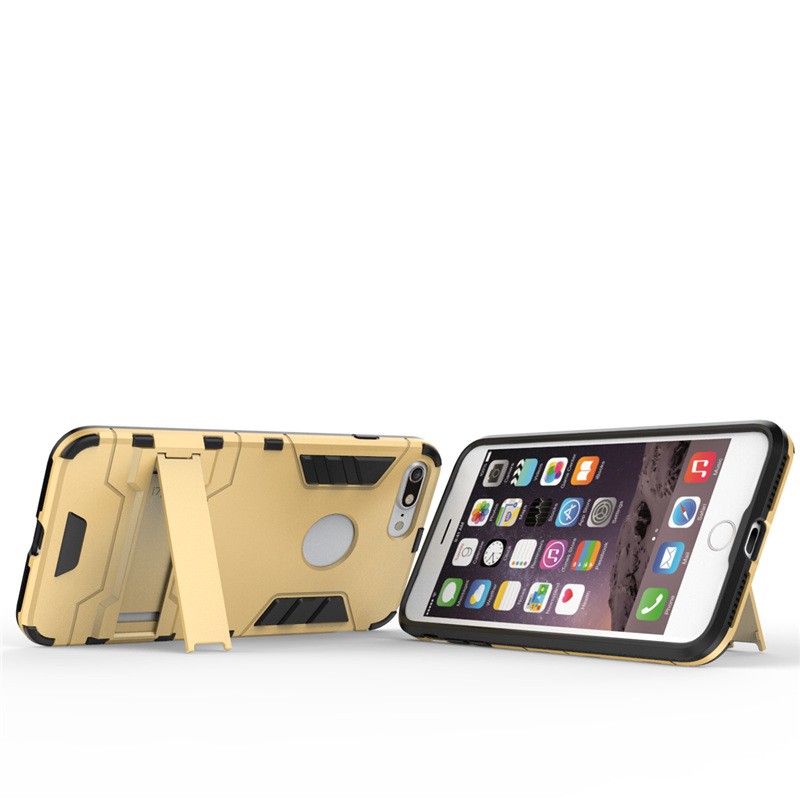 เคสiphone 7 plus / 8 plus เคสฝาหลัง Solid PC + TPU Hybrid พร้อมขาตั้งในตัวสวยงามทันสมัย