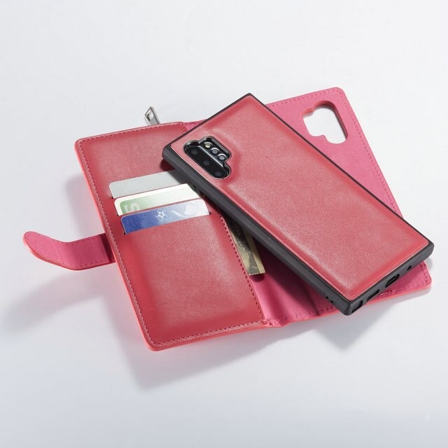 Case Samsung Galaxy Note 10+ #เคสหนังฝาพับสไตล์กระเป๋าสตางค์มีช่องซิบ PU Wallet Split Leather 2 in 1 Card Slot + Money slot + Magnetic Separable Shell