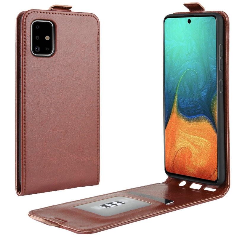 Case Samsung Galaxy Note 10 lite #เคสฝาพับหนัง PU Crazy Horse แนวตั้ง พร้อมช่องเสียบการ์ด
