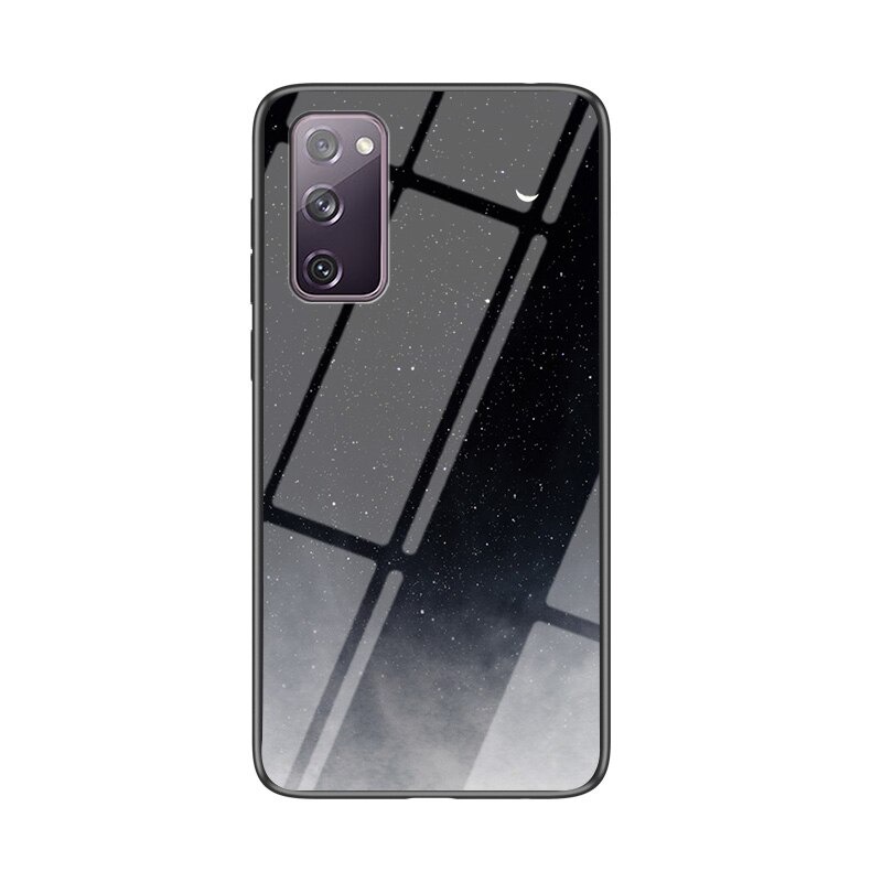 เคส Samsung Galaxy Note 20 / Note 20 5G #เคสฝาหลัง Gradient Color Glass + PC + TPU Hybrid Case