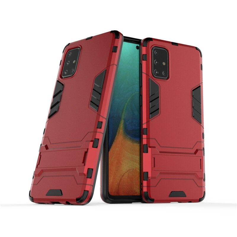 เคส Samsung Galaxy A51 #เคสฝาหลังพลาสติก ไฮบริด TPU + Kickstand (สินค้าพร้อมส่ง)