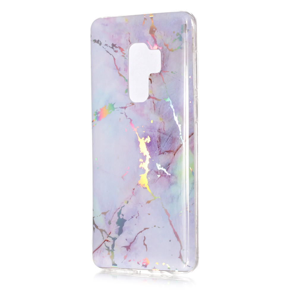 เคส Samsung Galaxy S9+ SM-G965 #เคสฝาหลัง TPU นิ่มรูปแบบลายหินอ่อนสี Electroplated