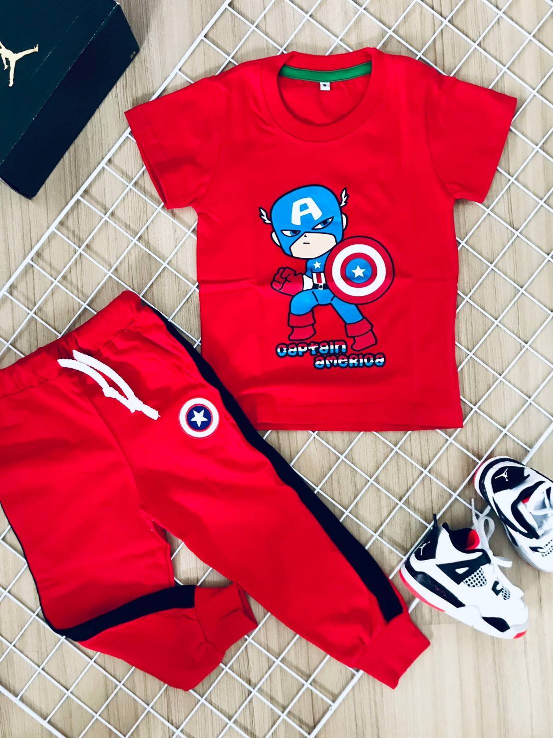 ชุดเด็ก set เสื้อกับกางเกง ลายฮีโร่