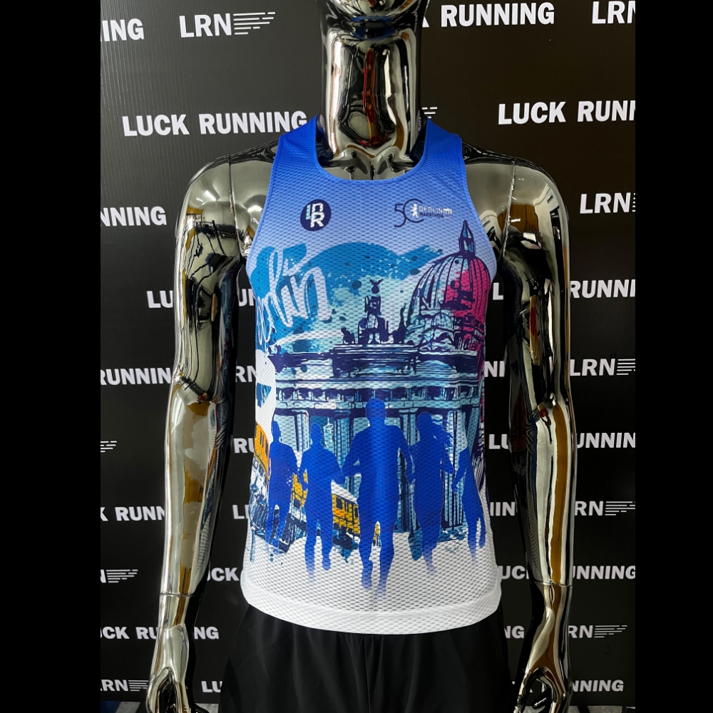 เสื้อวิ่งพิมพ์ลาย Berlin-Marathon x LRN เนื้อผ้า Air Flow Plus สำหรับวิ่งมาราธอน (AP22)