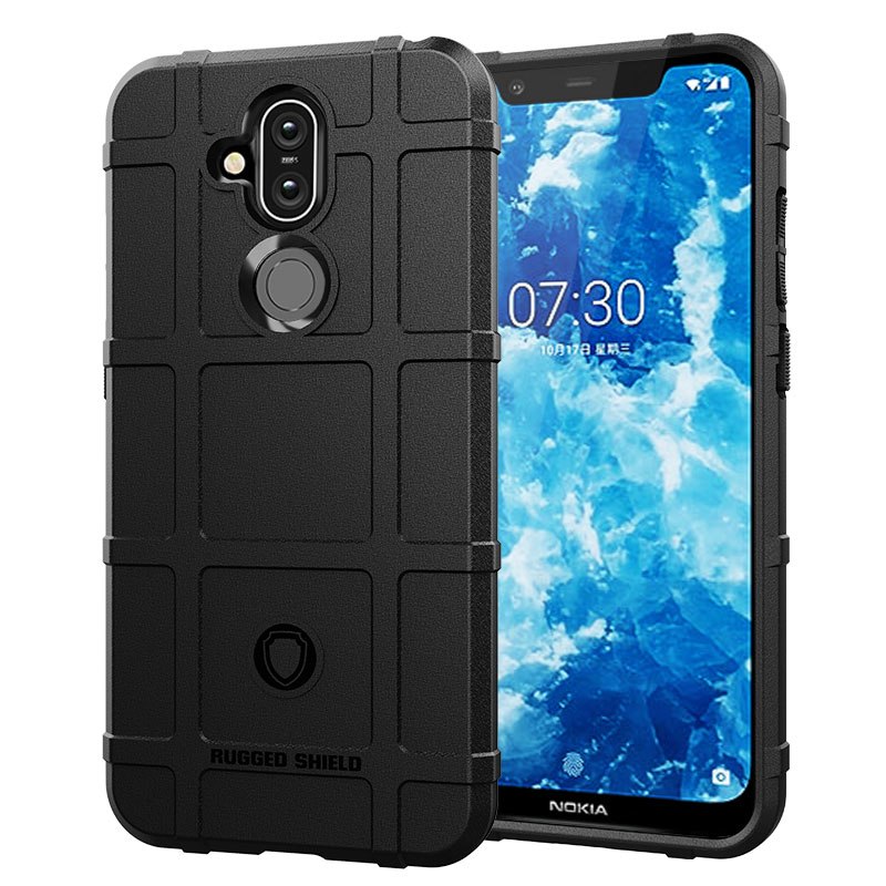 Case Nokia 8.1 / X7 #เคสฝาหลัง Rugged Shield Series Soft Silicone Shock Absorption Matte กันกระแทก