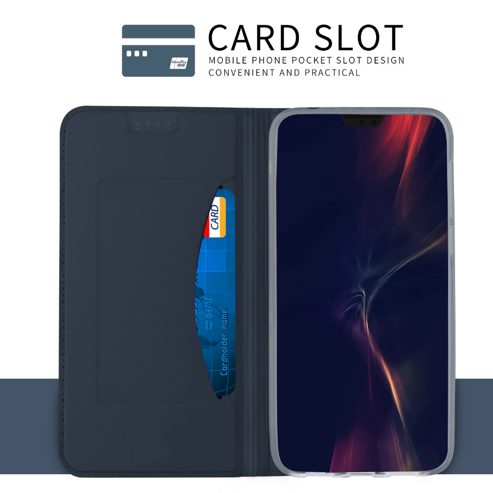 Case Huawei P20 #เคสฝาพับหนัง PU Card Holder Auto-absorbed Leather