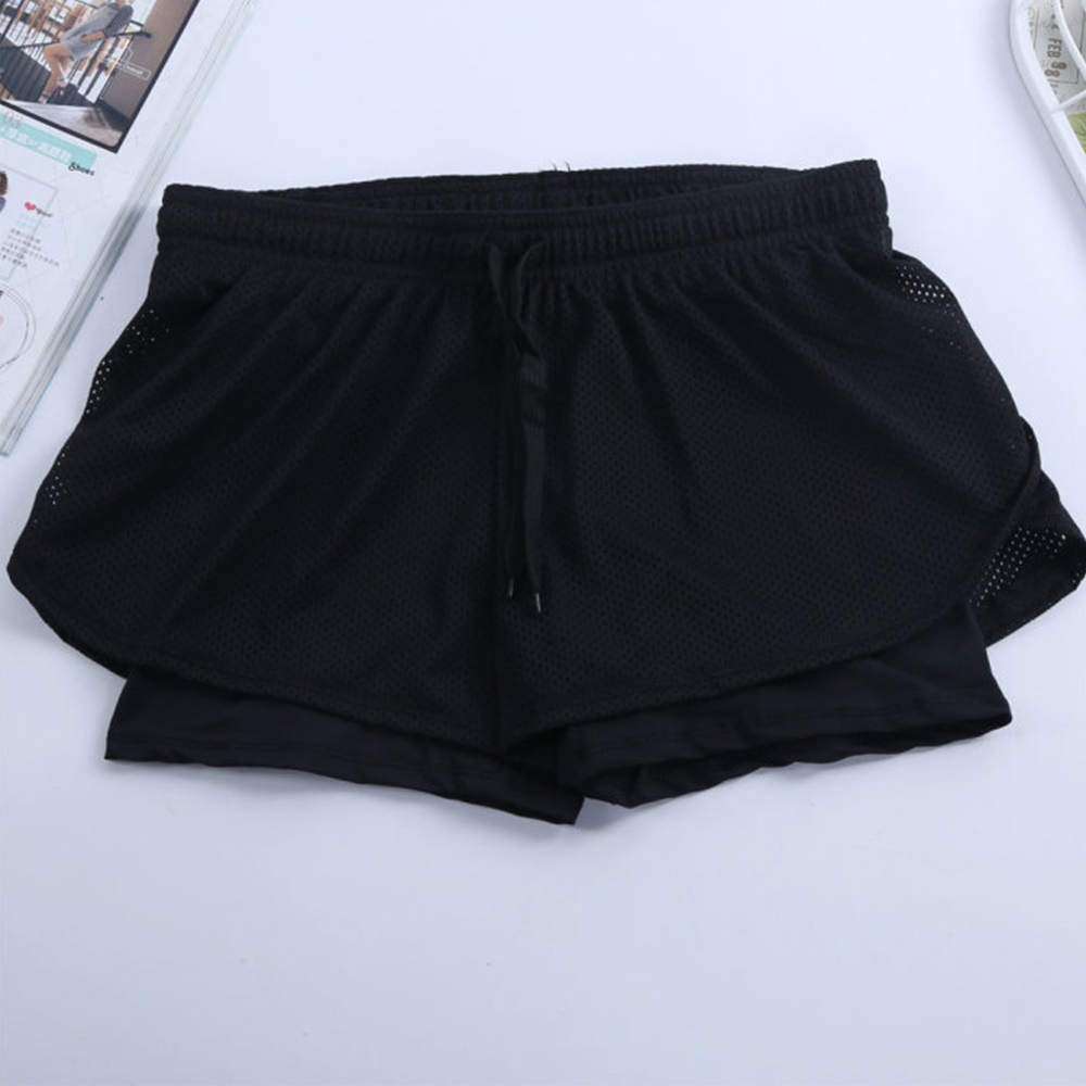 กางเกงวิ่งมาราธอน ขาสั้นผู้หญิง มีซับใน 2-in-1(G6)