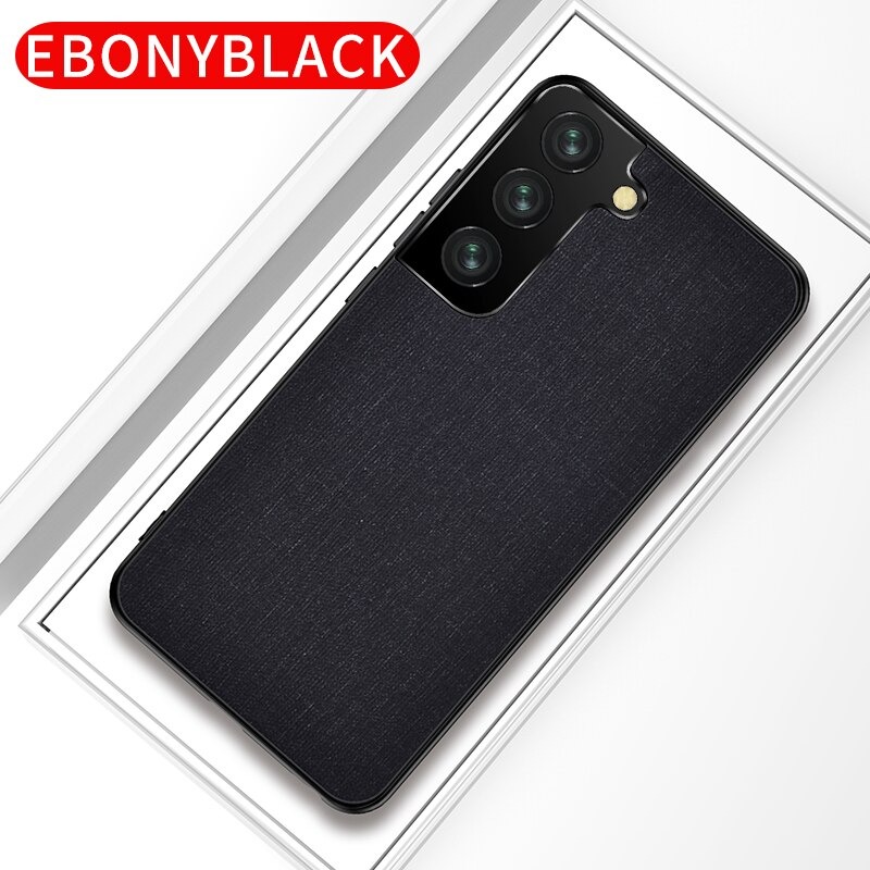 เคส Samsung Galaxy S21 #เคสฝาหลังเคลือบผิวผ้า Matte Cloth PU + PC + TPU Hybrid