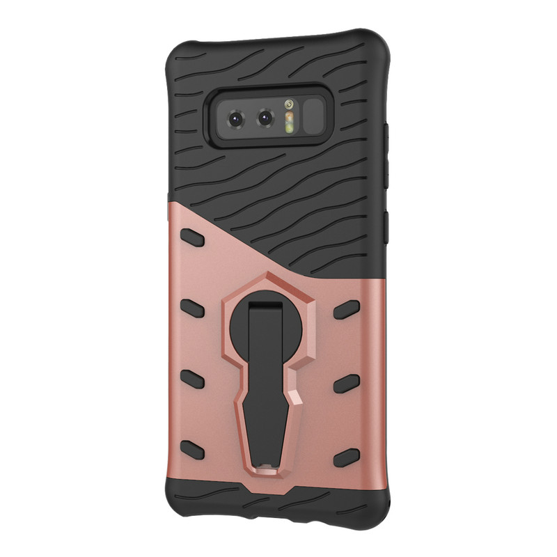 Case Samsung Galaxy Note 8 #เคสฝาหลัง TPU นุ่ม + พลาสติก มีขาตั้งในตัวหมุนได้ 360 องศา