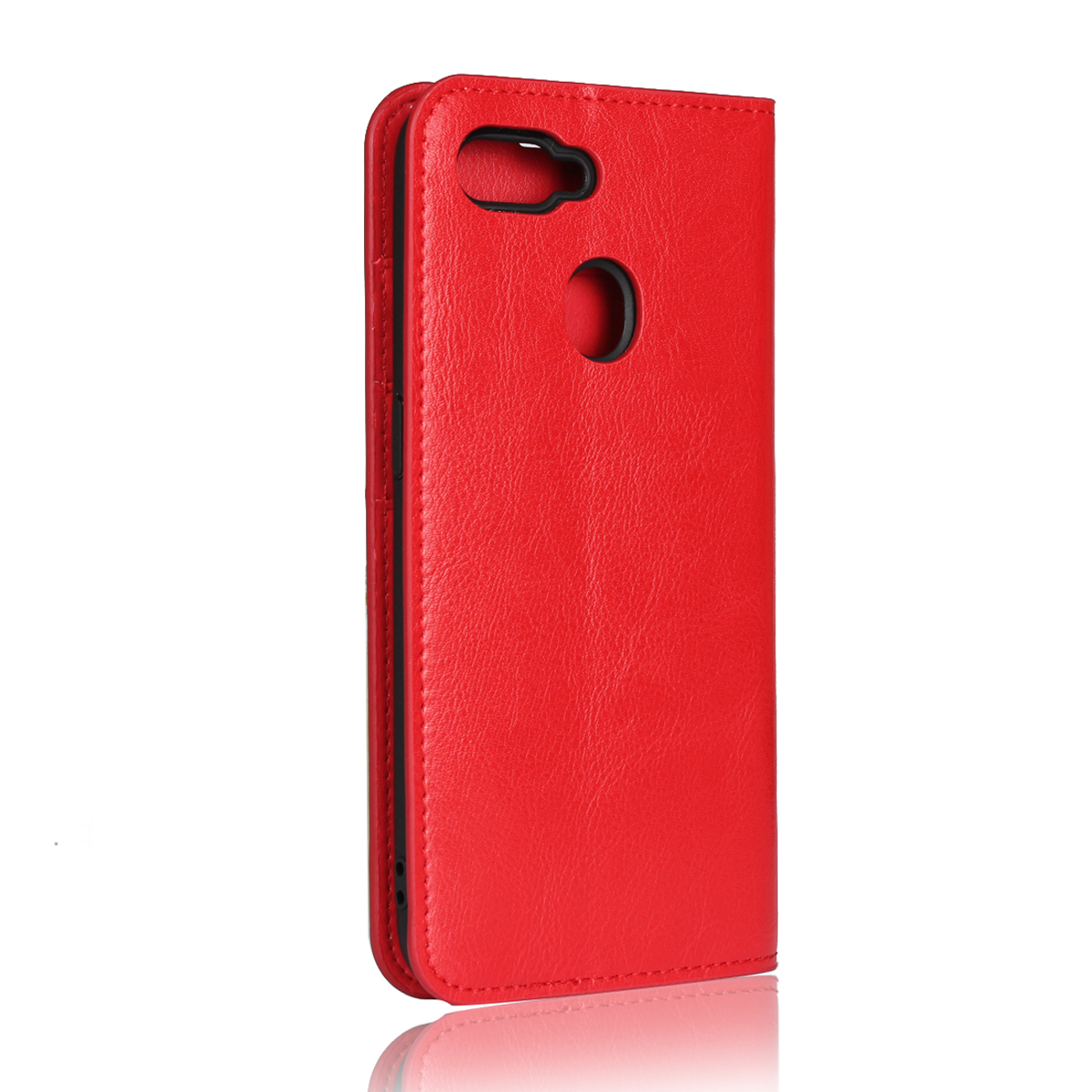 เคส OPPO A12 #เคสฝาพับแบบกระเป๋าสตางค์หนังแท้ Crazy Horse Genuine Leather Wallet Shell