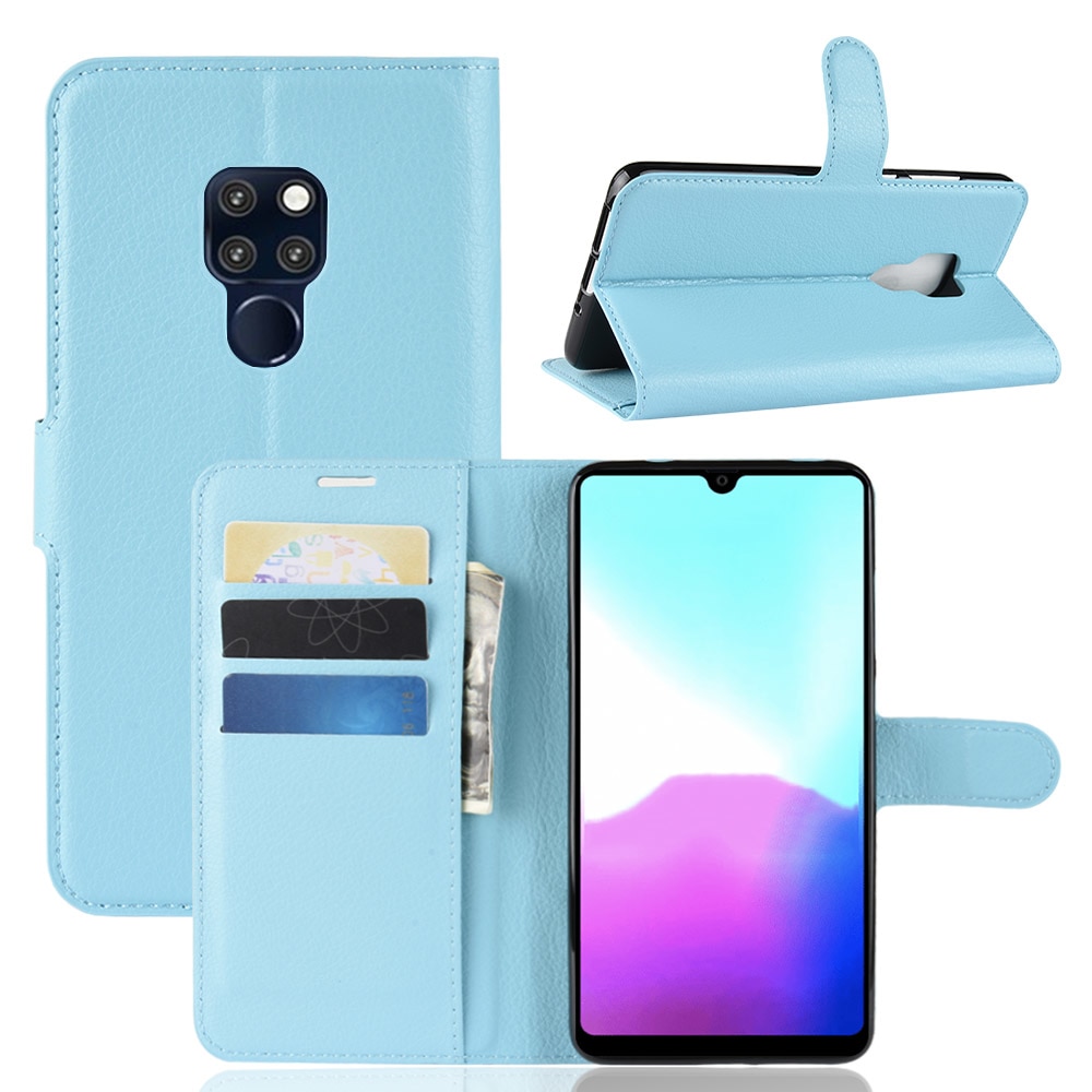 Case Huawei Mate 20 X #เคสฝาพับสไตล์กระเป๋าสตางค์หนัง PU ผิวลิ้นจี่สีสีนสวยงามทันสมัย