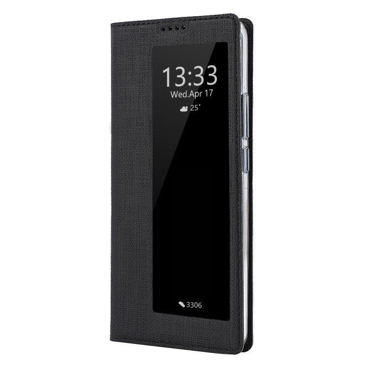 เคส Huawei P30 Pro #เคสฝาพับหนังฝาพับมีช่องวิวด้านข้าง VILI DMX Cross Texture View Window Leather