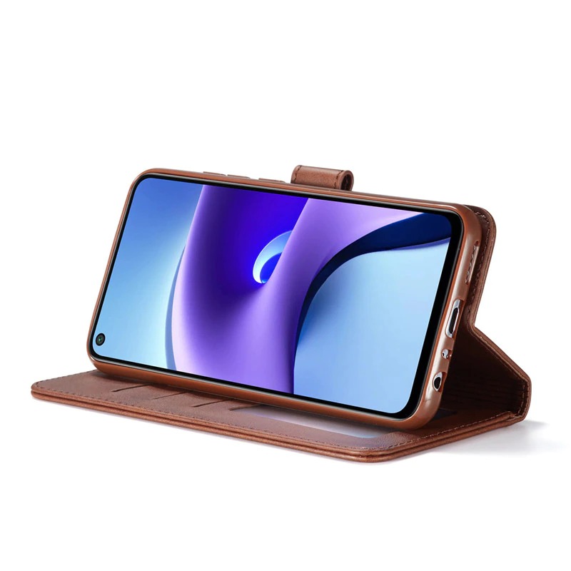 เคส Redmi Note 9T 5G #เคสฝาพับหนัง PU LC.IMEEKE คุณภาพดีสไตล์กระเป๋าสตางค์พร้อมช่องใส่การ์ด