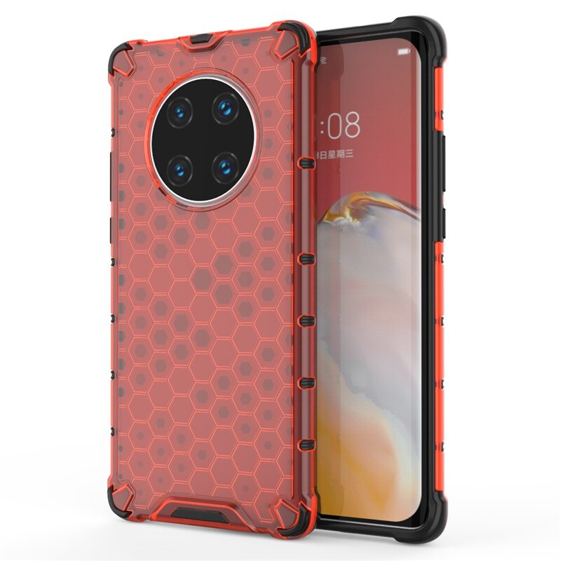 เคส Huawei Mate 40 Pro #เคสฝาหลังกันกระแทก Honeycomb Shock Absorber TPU + PC + Silicone Hybrid