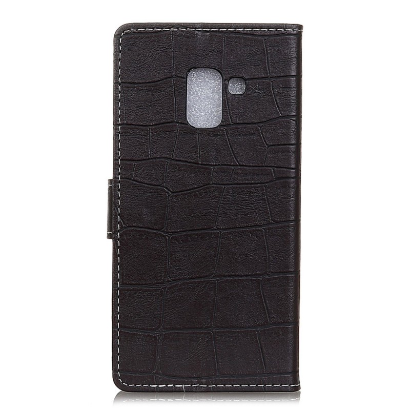 เคส Samsung Galaxy J6 (2018) #เคสฝาพับสไตล์กระเป๋าหนัง PU ผิวหนังจระเข้