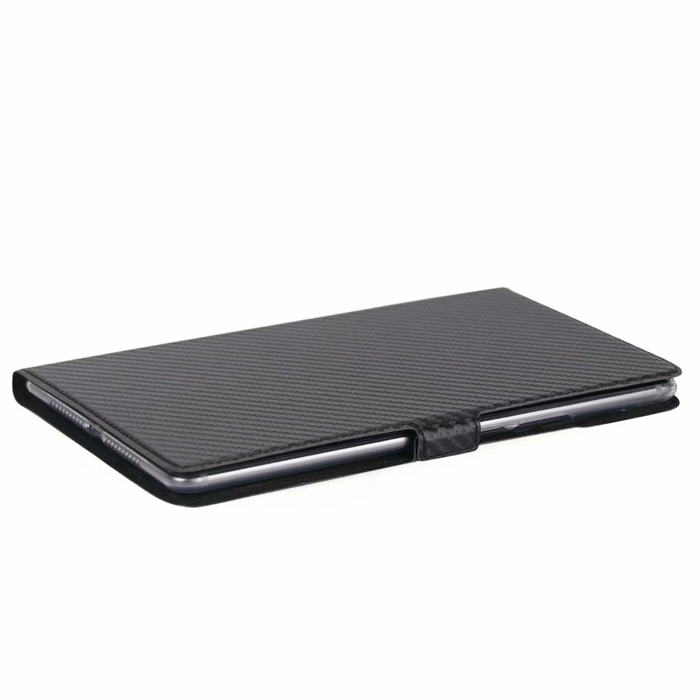Case Huawei MediaPad M5 (8.4 นิ้ว) #เคสฝาพับลาย Carbon Fiber Texture Magnetic Leather Shell มีช่องใส่การ์ด