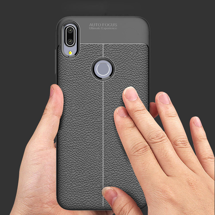Case Asus Zenfone Max Pro (M1) #เคสฝาหลัง TPU ผิวลิ้นจี่ช่วยป้องกันลายนิ้วมือและกันลื่นได้ดี
