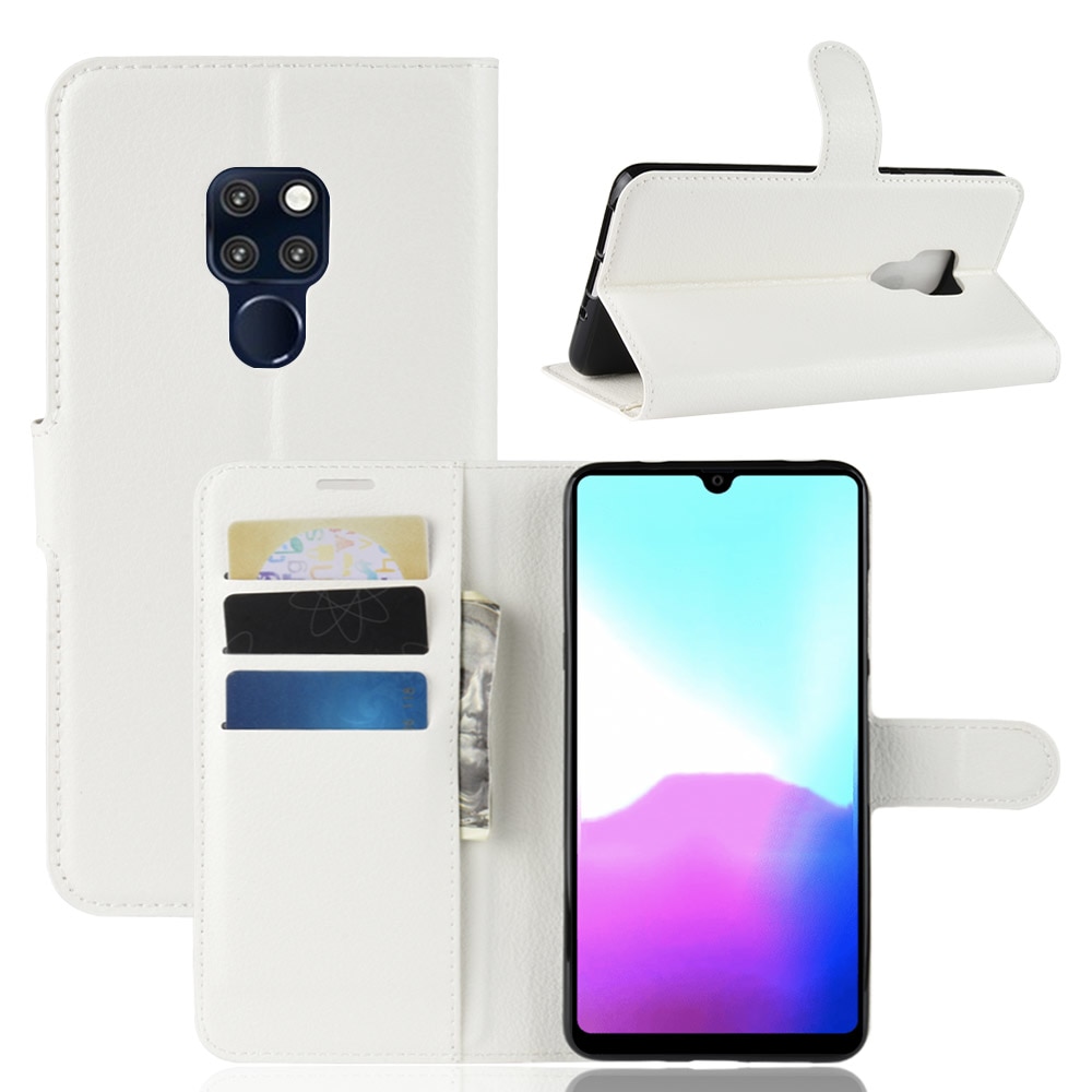 Case Huawei Mate 20 X #เคสฝาพับสไตล์กระเป๋าสตางค์หนัง PU ผิวลิ้นจี่สีสีนสวยงามทันสมัย