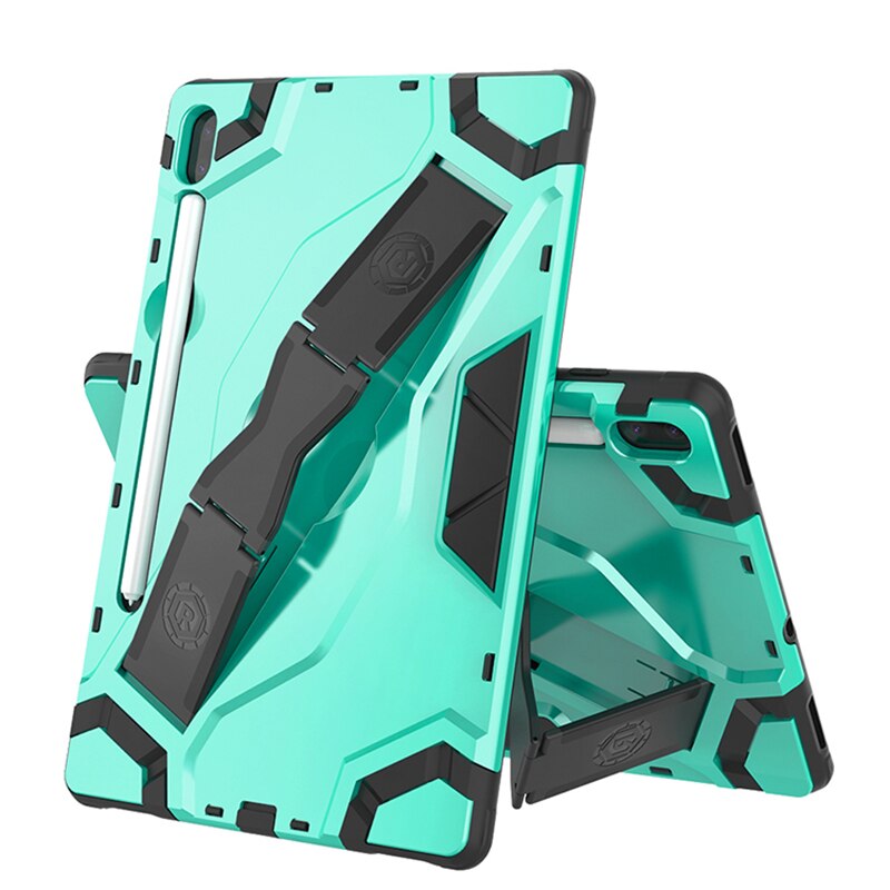 Case Samsung Galaxy Tab S6 SM-T860 SM-T865 #เคสฝาหลังกันกระแทกมีที่สวมนิ้ว Shield Style Strap Kickstand