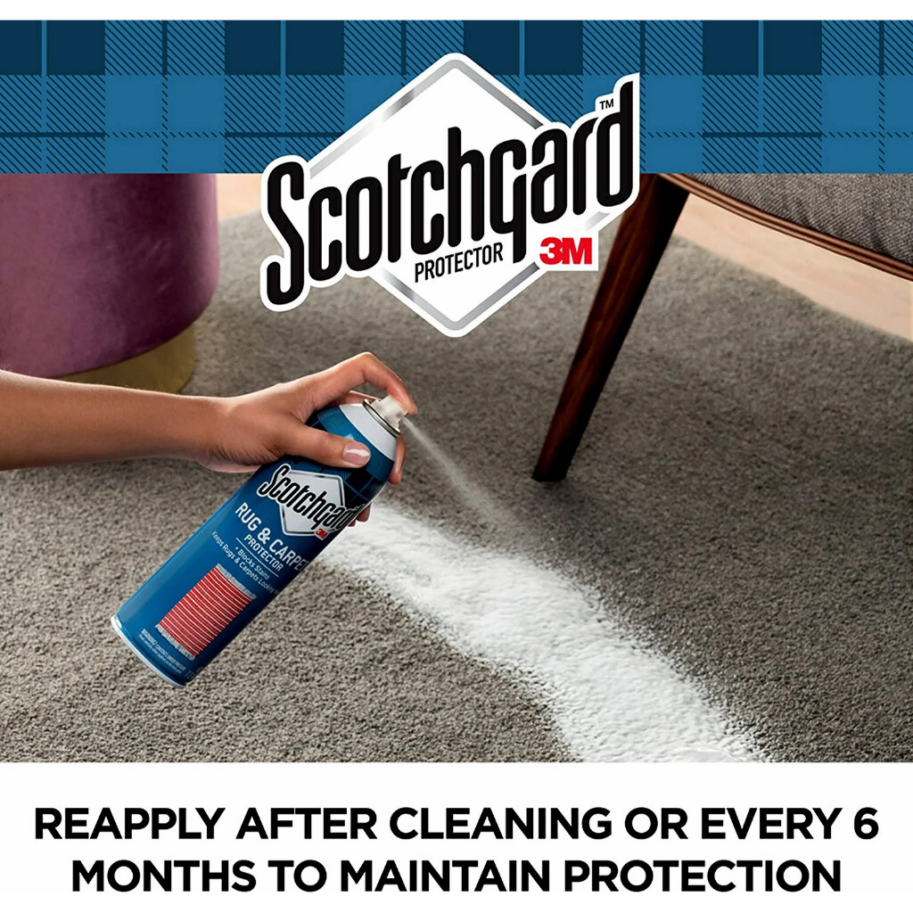 (Scotchgard) Rug & Carpet Protector Blocks Stains 481g สเปรย์เคลือบกันน้ำ และคราบสกปรก สำหรับผ้าและพรม