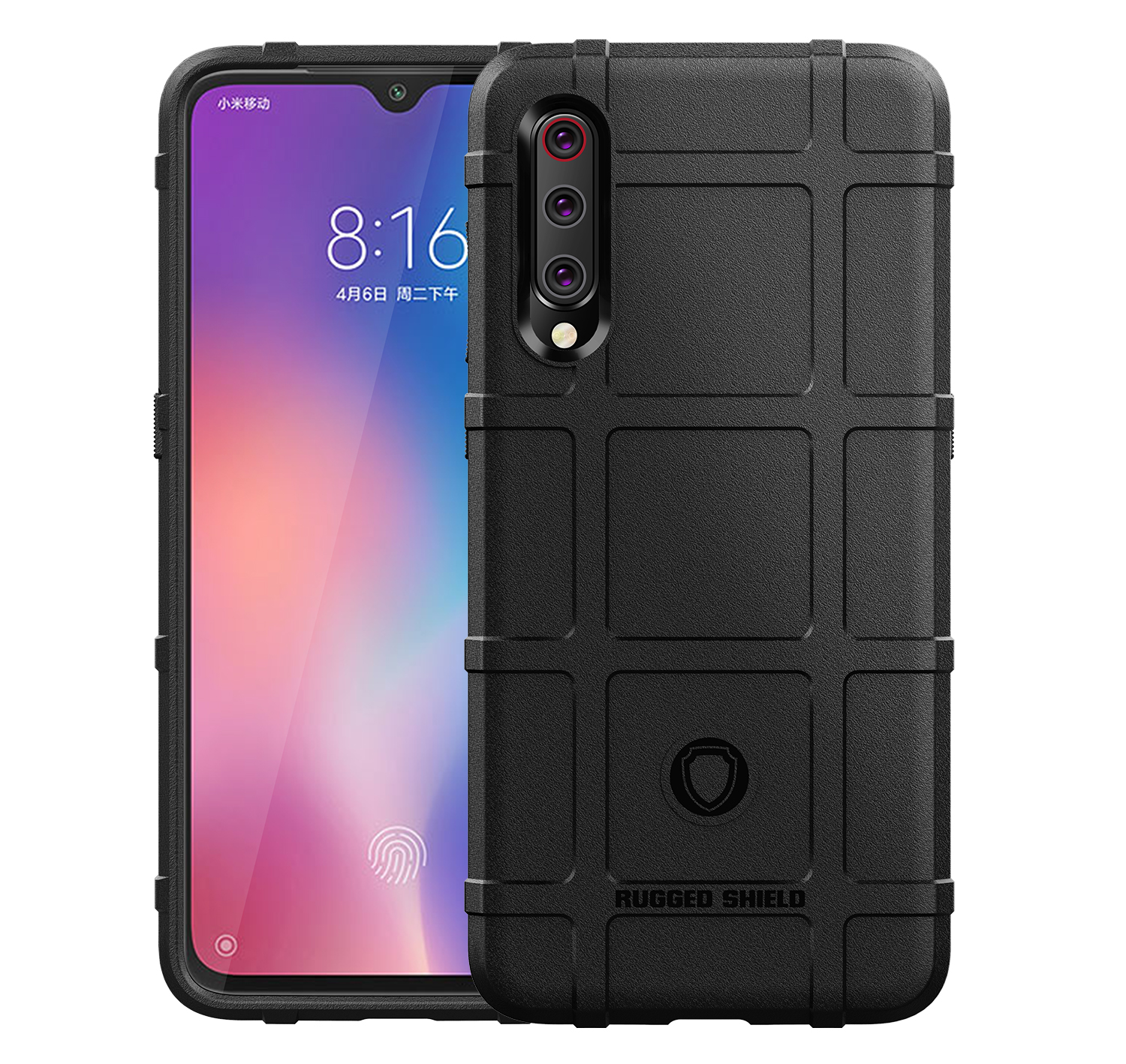 Case Xiaomi Mi 9 #เคสฝาหลัง Rugged Shield Series Soft Silicone Shock Absorption Matte กันกระแทก