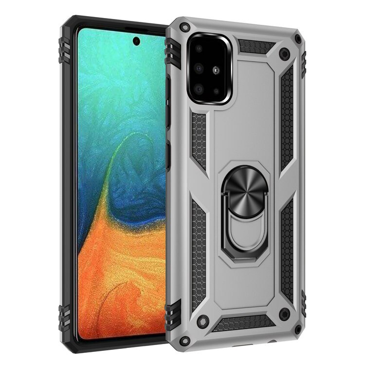 Case Samsung Galaxy A51 #เคสฝาหลัง Hybrid TPU+PC มีแหวนสวมนิ้ว