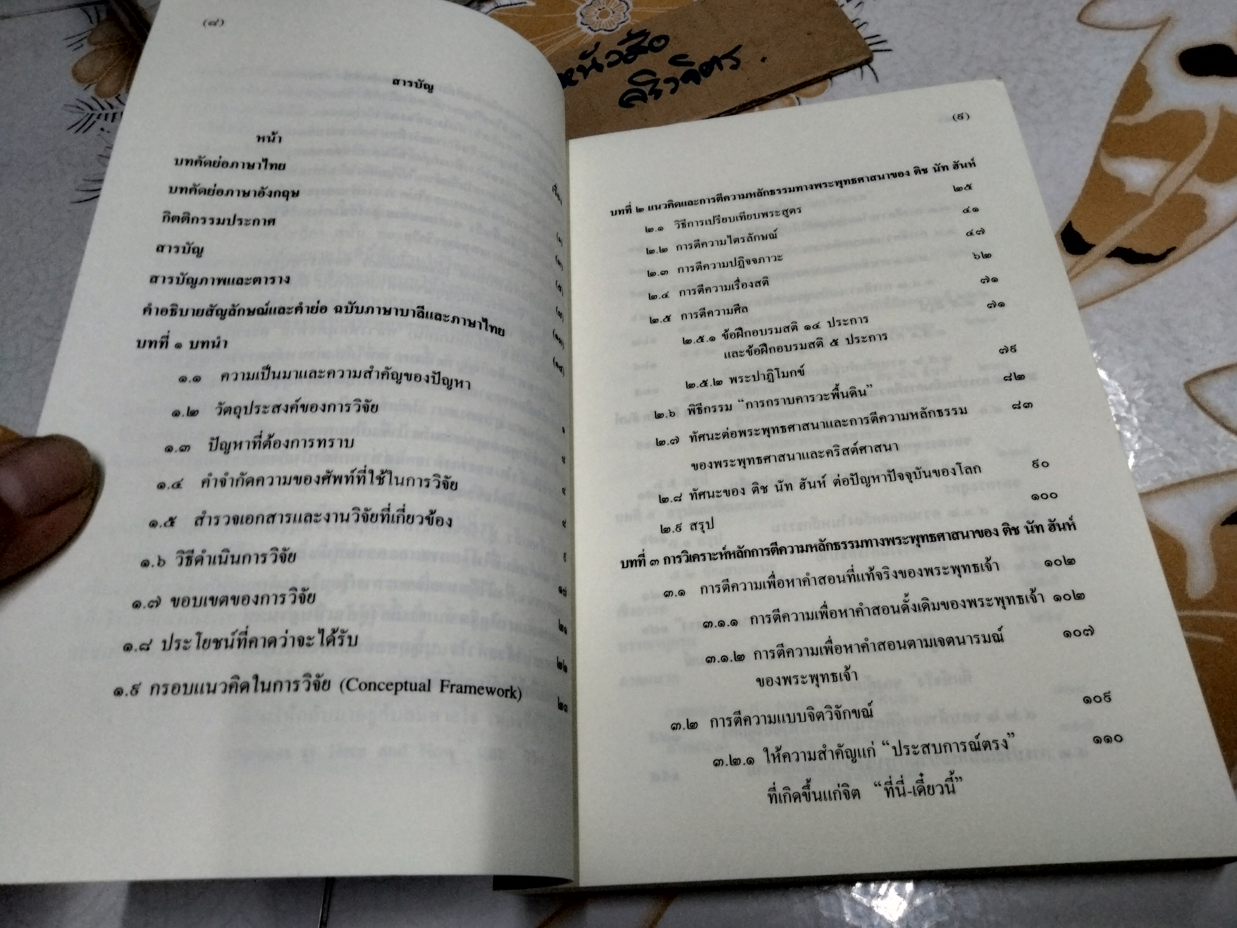 การศึกษาวิเคราะห์การตีความหลักธรรมทางพระพุทธศาสนาของ ติช นัท ฮันห์ โดย หิมพรรณ รักแต่งาน **สินค้าหมด**