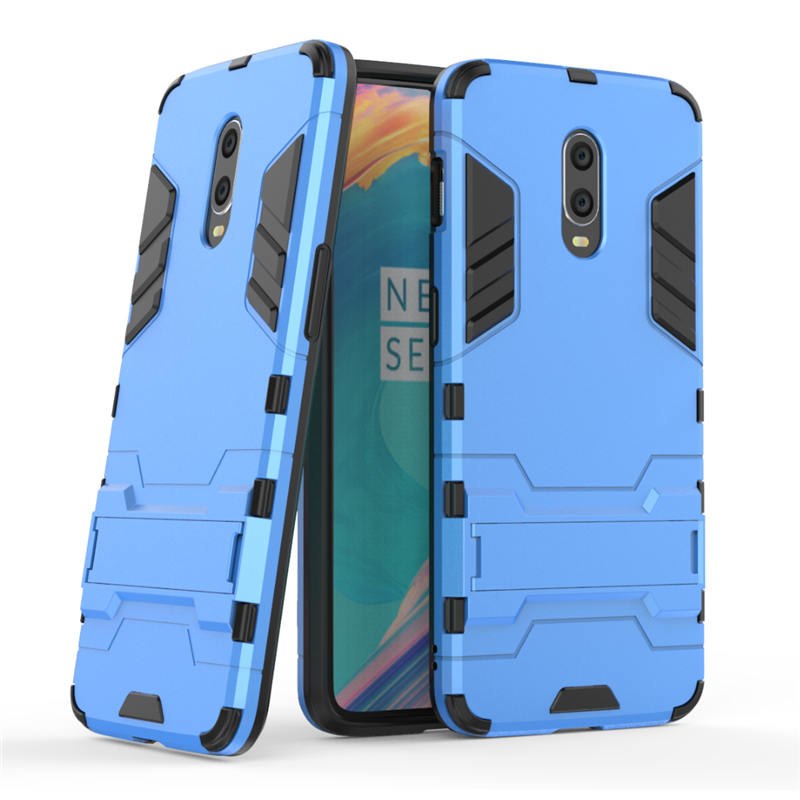 เคส OnePlus 6T #เคสฝาหลังพลาสติก ไฮบริด TPU + Kickstand