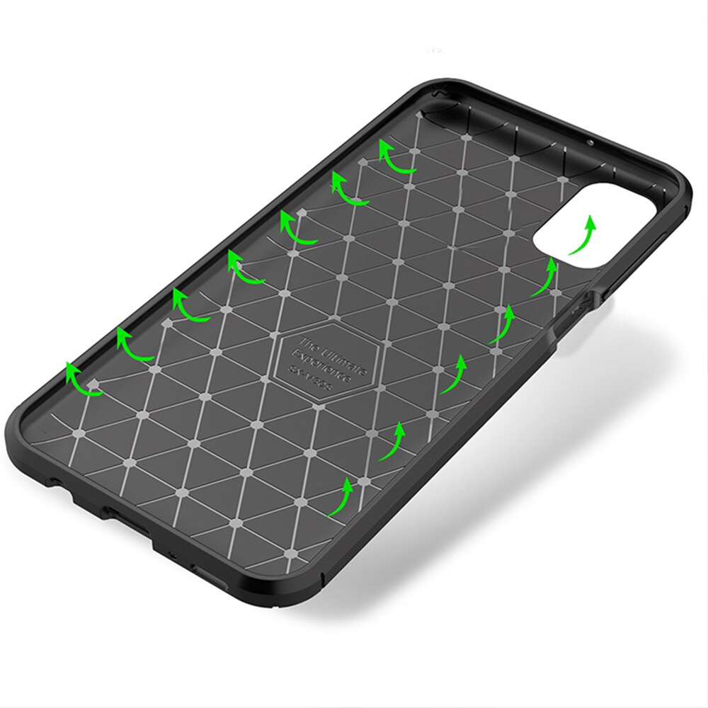 Case Samsung Galaxy S10 Lite #เคสฝาหลังนิ่ม Carbon Fiber Anti-drop TPU Protection