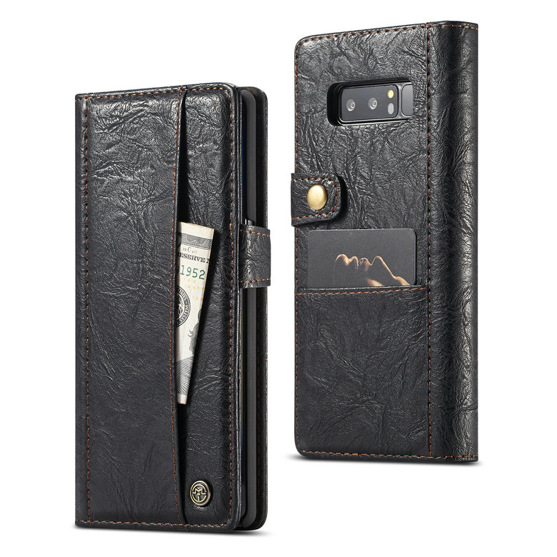 Case Samsung Galaxy Note 8 SM-N950 #เคสฝาพับสไตล์วินเทจ CASEME Vintage Style Card Holder PU Leather
