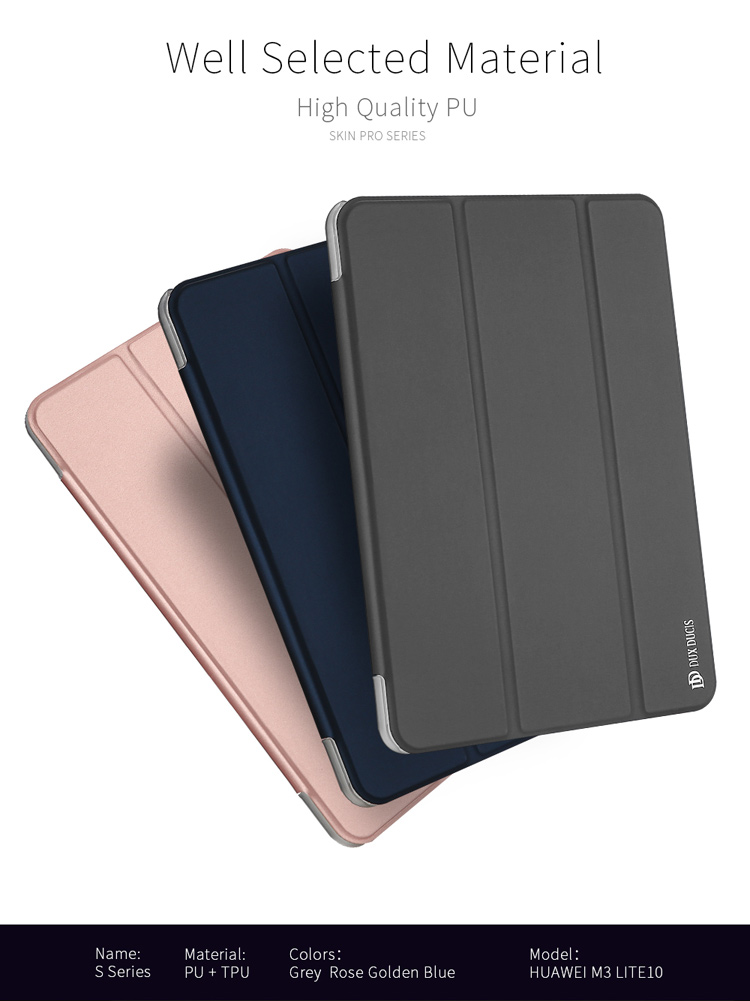 Case Huawei MediaPad M3 Lite 10 10.1นิ้ว #เคสแท็บเล็ตหนัง PU คุณภาพดีกรอบ TPU โปร่งแสง ปิดแม่เหล็ก