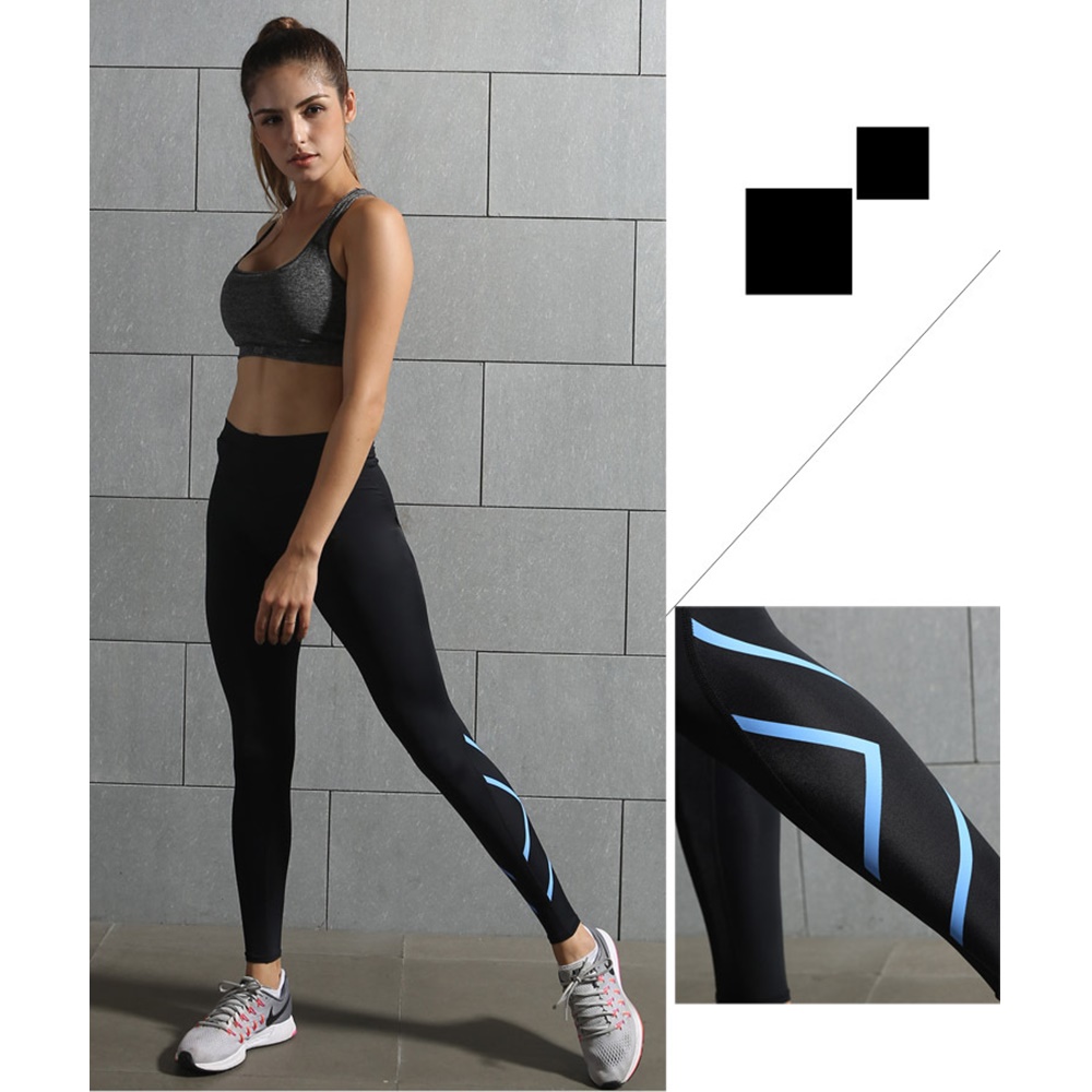 กางเกงวิ่งรัดกล้ามเนื้อผู้หญิง สำหรับวิ่ง ฟิตเนส เล่นโยคะ EVS Women Compression (G18)