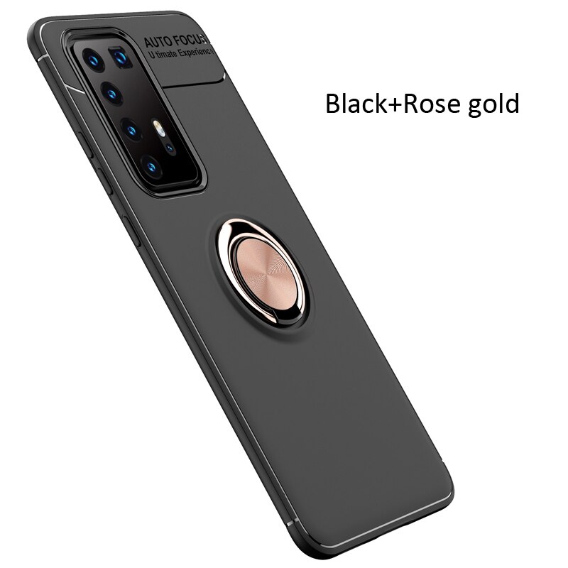 Case Huawei P40 Pro#เคสฝาหลัง TPU Finger Ring Kickstand (แผ่นโลหะแบบ Built-in)