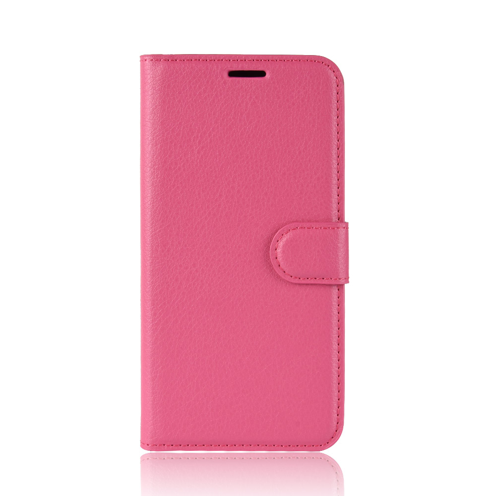 เคส Samsung Galaxy J4+ #เคสฝาพับสไตล์กระเป๋าสตางค์หนัง PU ผิวลิ้นจี่สีสันสวยงาม