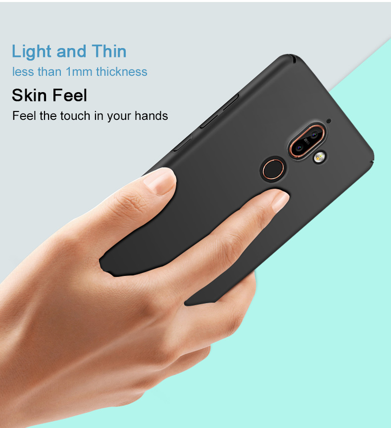 Case Nokia 7 plus #เคสฝาหลังพลาสติกแข็ง IMAK Jazz Skin Feel Hard Shell + ฟิล์มป้องกันหน้าจอ