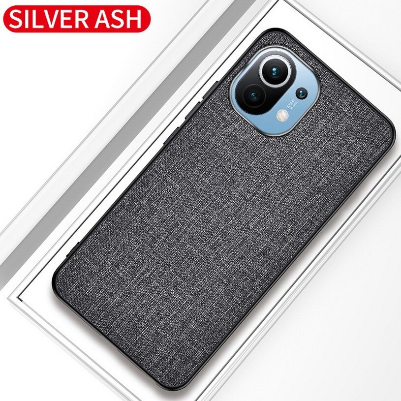 เคส Xiaomi Mi 11 #เคสฝาหลังเคลือบผิวผ้า Matte Cloth PU + PC + TPU Hybrid