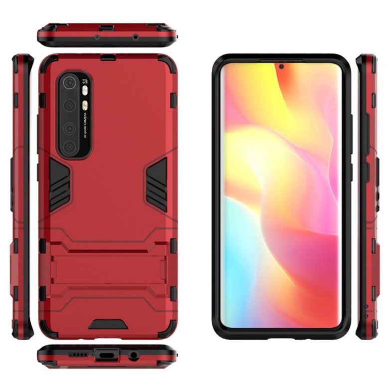 Case Xiaomi Mi Note 10 Lite #เคสฝาหลังพลาสติก ไฮบริด TPU + Kickstand