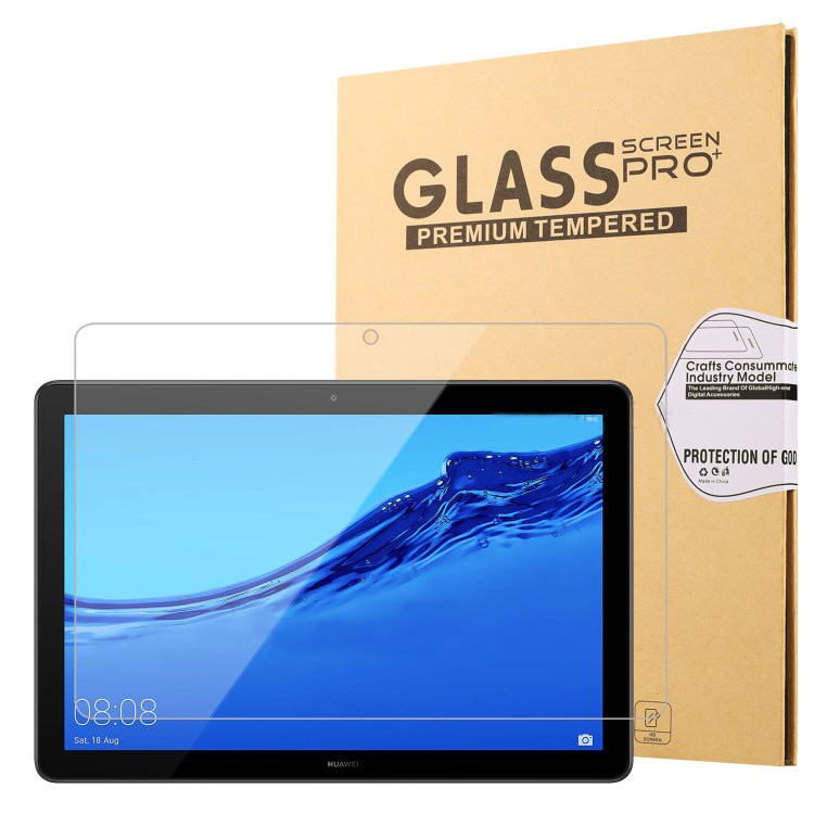 ฟิล์มกระจก Huawei MediaPad T5 10 แข็ง 9H แบบเต็มหน้าจอหนา 0.25 มิลลิเมตร Full Screen Coverage Tempered Glass Protector Film Arc Edge