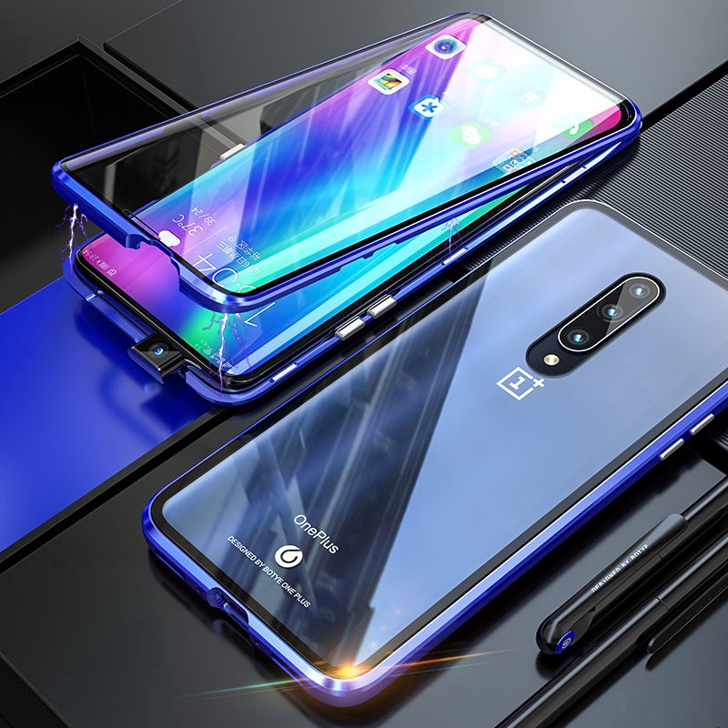 เคส Vivo Y19 #เคสฝาครอบกระจกขอบโลหะดูดซับแม่เหล็ก Fully Protection Magnetic Adsorption Glass Metal Phone Protective