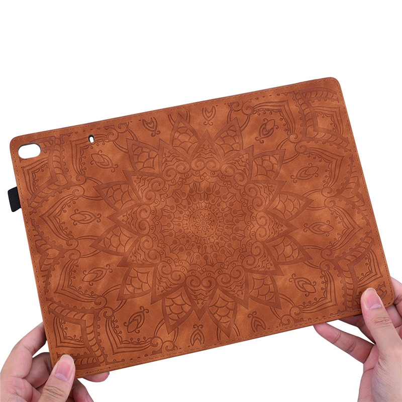 เคส Samsung Galaxy Tab S6 Lite 10.4 SM-P610 P615 P617 #เคสฝาพับหนัง PU พิมพ์ลายนูน Imprinted Pattern Leather Stand Case