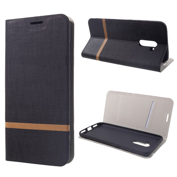 เคส Xiaomi Pocophone F1 #เคสฝาพับหนัง PU ออกแบบสี Contrast ปกเสริมด้วยแผ่นเหล็กคุณภาพดี