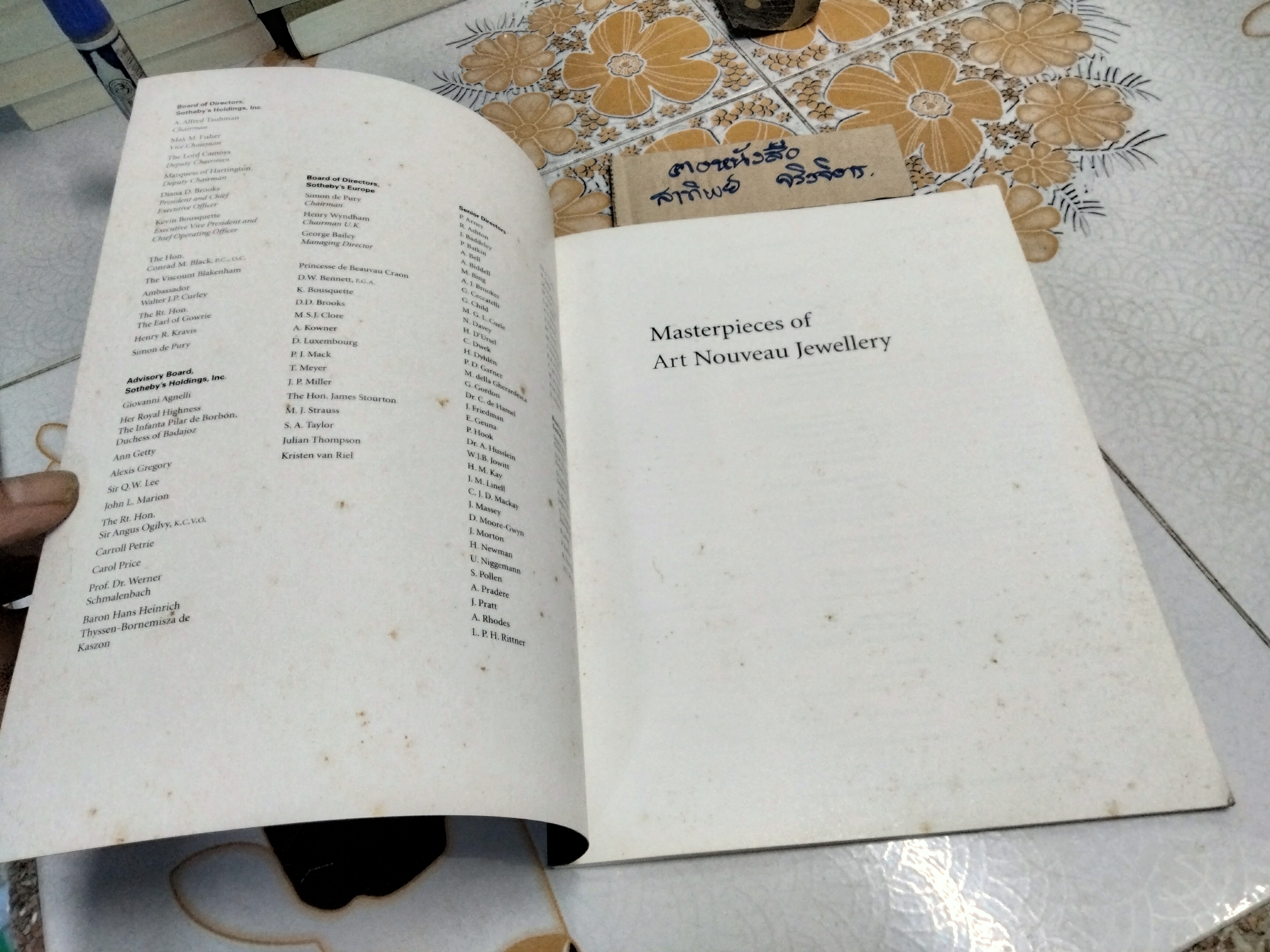 MASTERPIECES OF ART NOUVEAU JEWELERY SOTHEBY'S GENEVA 19 NOVEMBER 1997