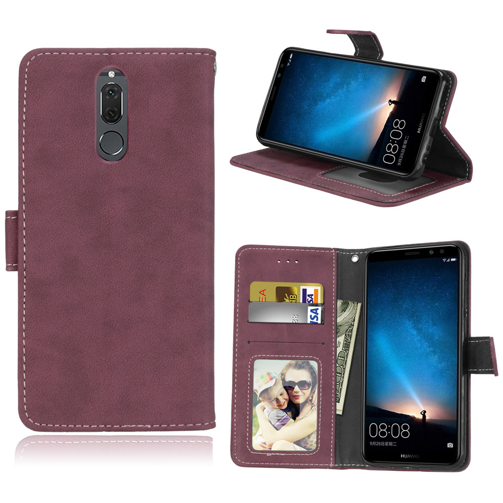 เคส Huawei nova 2i #เคสฝาพับหนัง PU ผิวด้าน Matte Surface Leather Wallet Case