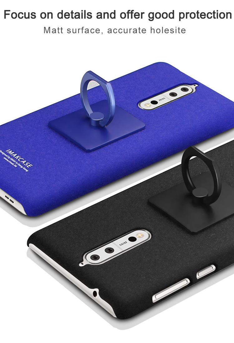 Case Nokia 8 #เคสฝาหลัง IMAK มีแหวนสวมนิ้ว Ring Holder Kickstand + ฟิล์มกันรอยหน้าจอ Screen Protector