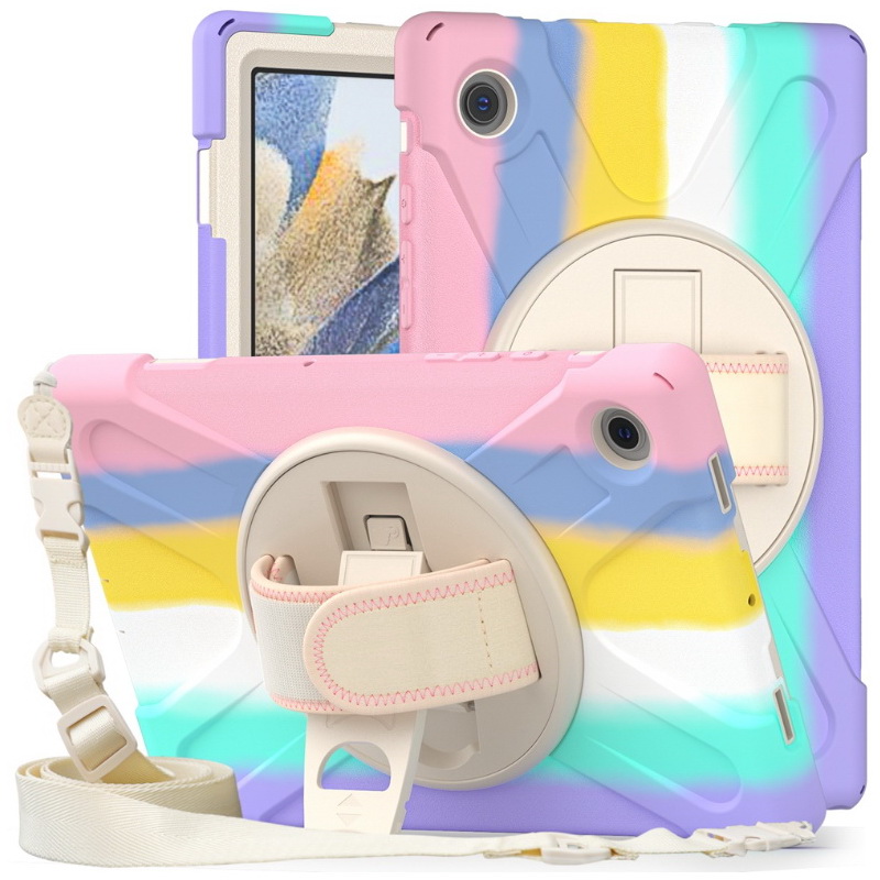 เคส Samsung Galaxy Tab S8+ 5G 12.4" #เคสฝาหลังกันกระแทกมีที่สวมมือพร้อมสายคล้องไหล่