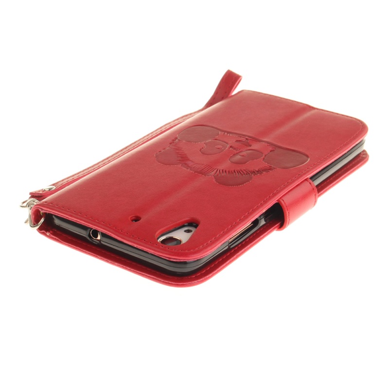 Case Huawei Y6 II #เคสหนังแบบฝาพับ ปั้มรูปแพนด้าสีสันสวยงาม