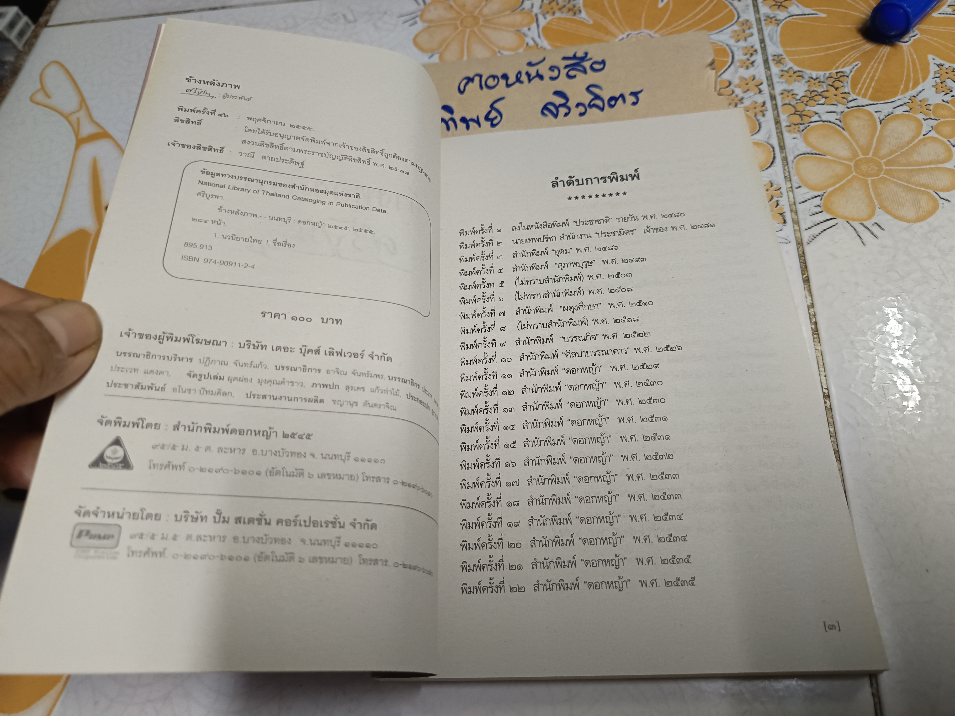 ข้างหลังภาพ โดย ศรีบูรพา (พิมพ์ครั้งที่ 56) #นวนิยาย